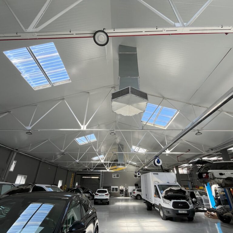 falso techo con panel tipo sandwich aistech